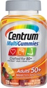 Centrum MultiGummies 大人(120カウント、自然チェリー、ベリー、オレンジ味) マルチビタミン/マルチミネラルサプリメント ビタミンB12、D、E、年齢50 +