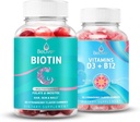 BeLive BiotinおよびMultivitamin D3及びB12は毛の成長、健康な皮及び釘、高められた骨及び筋肉強さ、炉の健康およびエネルギーのために束ねます
