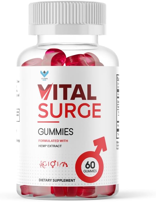 Vital Surge Gummies, Vital Vita Surge Advanced Extra Strength Formula Gummy Mens Detox Vitamin Supplement - Vitalsurge Gomitas Vita-Surge All Natural Ingredients Gummys (60 Gummies)