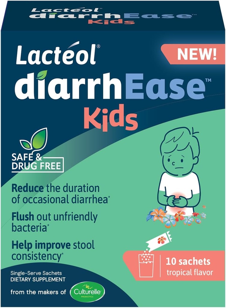 diarrhEase Kids - あなたの子供の体と自然に働く、あなたの子供の体と10のカウントとOccasional Diarrheaの期間をショートさせる安全で、薬物無料で、臨床的にテストされたpostbioticの緊張