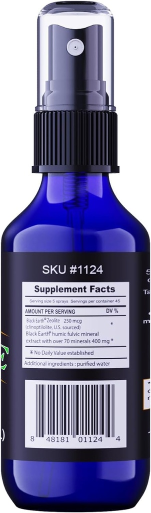 ヒューミック・フルヴィク酸、トレースの鉱物が付いている黒い地球のゼオライトは大人および子供のためにガットの健康、免疫サポート、消化および除去を支え、より多くの1oz液体ポンプ スプレーの補足(2パック)を支えます