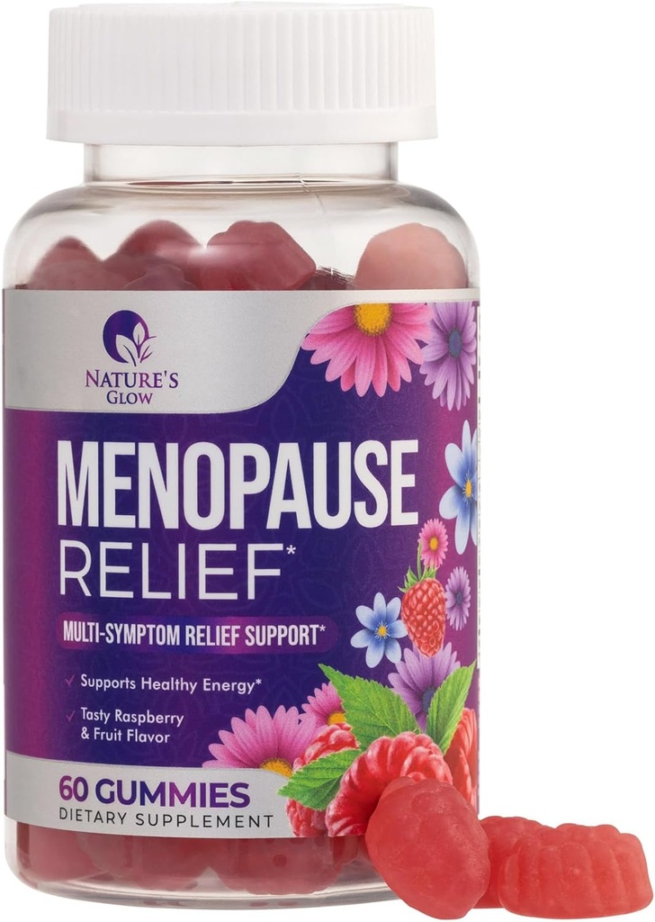 Menopause Supplement for Women - Complete Multi-Benefit Menopause Relief Gummy for Mild Hot Flashes & Night Sweats, Natural Balance & Energy Support, Menopausal Vitamins, Non-GMO - 60 Gummies