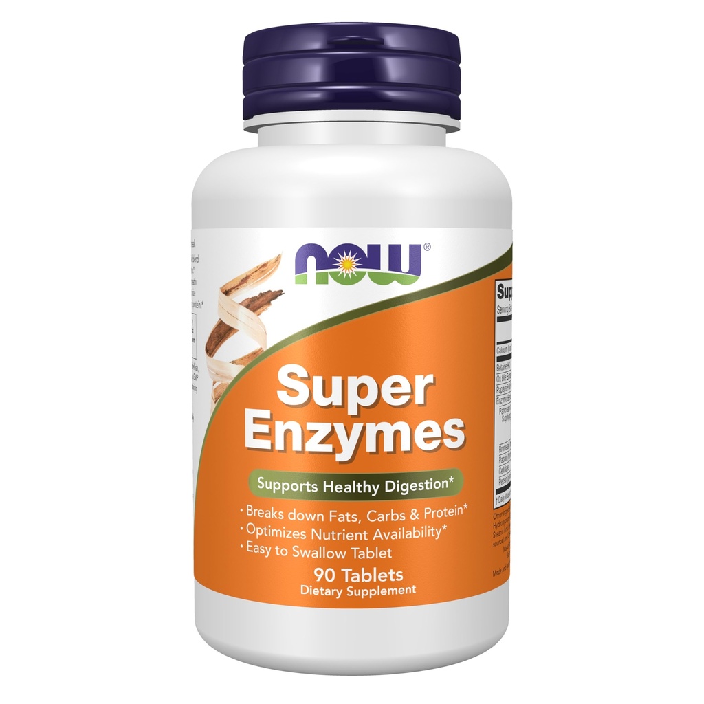 NOW Foodsは、Bromelain、Ox Bile、Pancreatin、Ppaain、Super Enzymes、90タブレットでフォーミュレート、Super Enzymesを補います