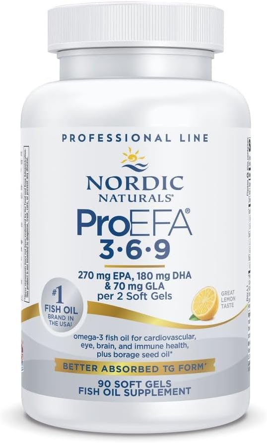 Nordic Naturals ProEFA 3-6-9、レモンフレーバー - 90 ソフトジェル - 565 mg Omega-3 - 追加GLAとEPA&DHA - ヘルシースキン、認知、およびポジティブム - 非GMO - 45 サービング