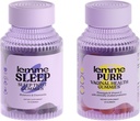 Lemme Sleep & Purr Bundle - スリープ・グミー、ドラッグ・フリー・ナイトタイム・エイド&Purr Vaginal Probiotic Gummies for Women - グルテンフリー、ゼラチン・フリー、非GMO - 60 カウント 各