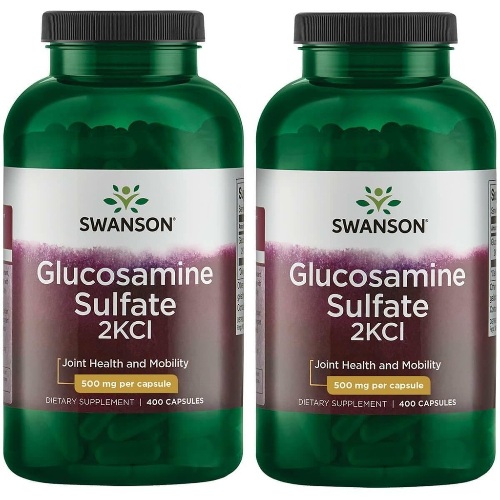 Swanson Glucosamineの硫酸塩2Kcl 500のmg 400の帽子(2のパック)