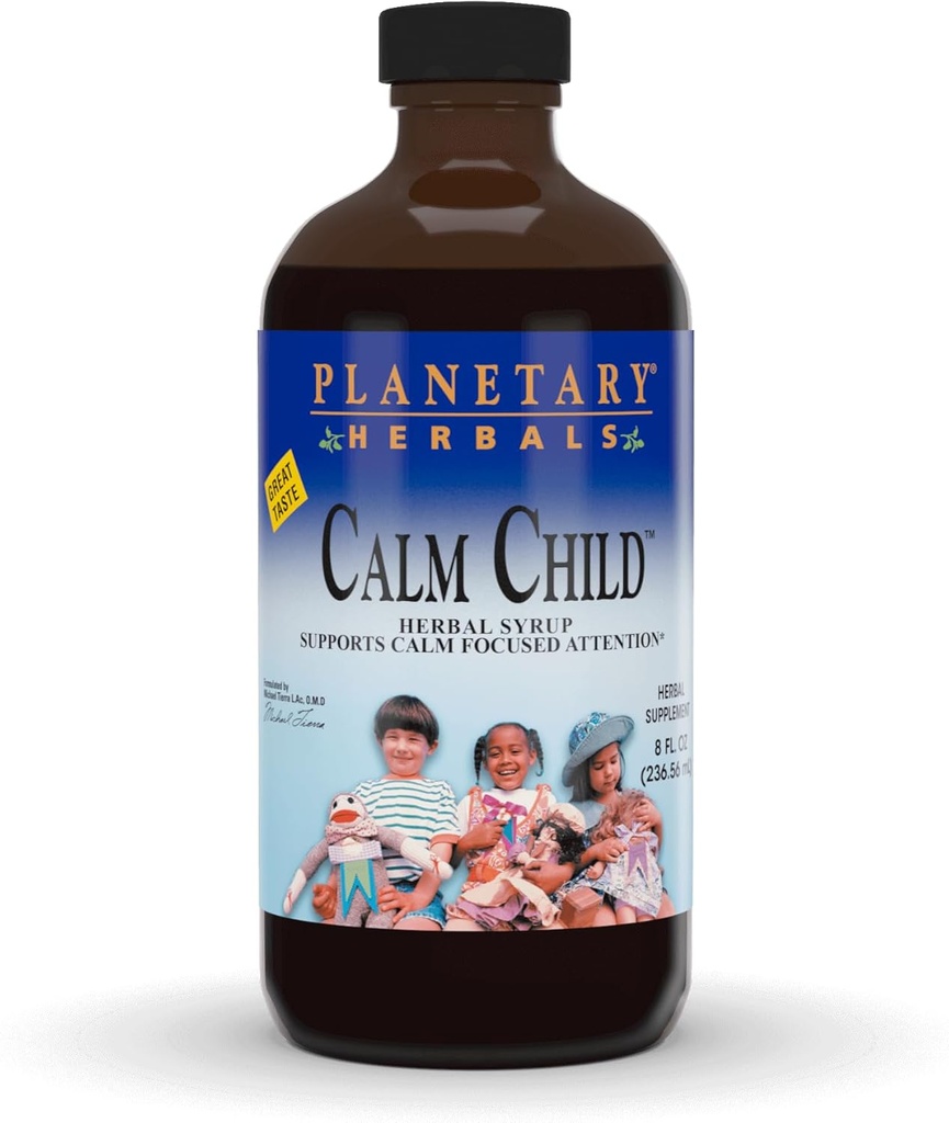惑星の草のカルムの子供の草のシロップ-炭酸塩のカモミール、レモン バルム、Catnip及び多く- 8oz含んでいます