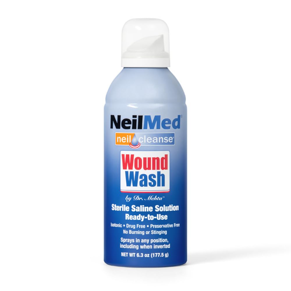 NeilMed の清潔な生殖不能のサリンの傷の洗浄、6.3 Ounce