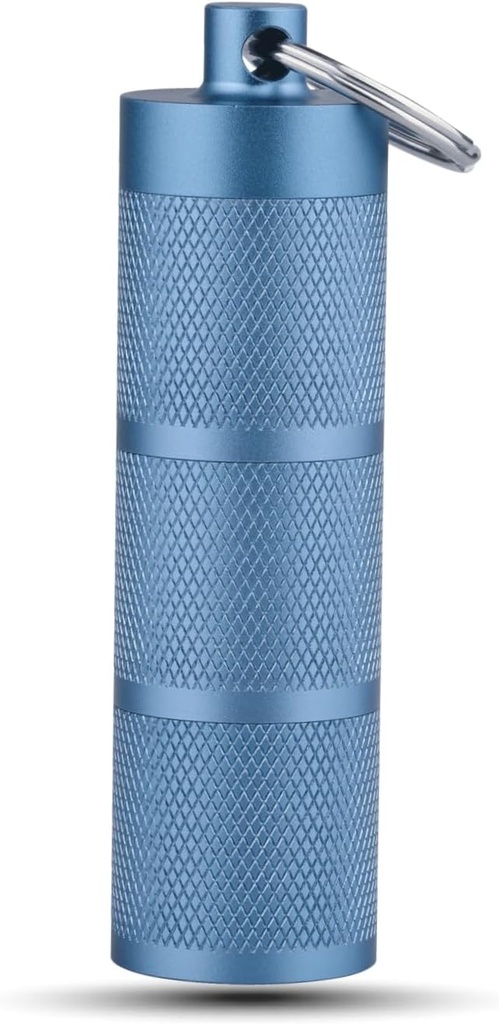 防水キーホルダー - コンパクト、ポータブル、および3つのコンパートメントを備えた安全なピルボックス - 行く上で毎日の薬用ポケットサイズピイルケースと容器