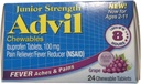 AdvilのジュニアChewable Ibuprofenのタブレット、Grape 100mg、24のタブレットそれぞれ(4のパック)