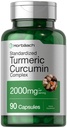 ホルバハチ ターメリック クルクミン サプリメント 2000mg | 90 カプセル | ブラックペッパーのコンプレックス | 非GMO、グルテンフリー