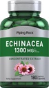 パイピングロックエキナセアエキスカプセル1300mg | 180カウント | ハーブサプリメント | ベジタリアン・グルテンフリー・非GMO