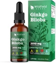 GinkgoのBilobaのエキスの低下の液体2000mg (Ginkgoのbiloba L.)の草の補足はカプセル、1か月の供給、84のサービング、アルコールなしのチンブ - 2 Oz、1のパックよりよく吸収します