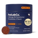 PetLab Co. 犬のためのアレルギー&免疫毎日のプロバイオティクス。 Yeast Production、Seasonal Allergies、Intermittent Itchiness、Gut&Digestive Health for Middle size Dogs、パッケージング May Varyをサポート