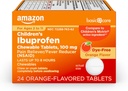 基本的な心配の子供のIbuprofenのChewableのタブレット、苦痛Relieverおよびファーバーの減力剤、オレンジ味料、年齢2-11の持続期間8時間まで、100のmg、24の計算