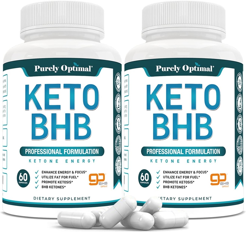 純粋に最適の Keto BHB のカプセル–Ketosis サポート、汚染されたエネルギー、焦点及びMetabolism のための外因性のケトンの丸薬–女性及び人のため、120のカプセル