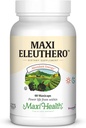Maxi Health Eleuthero - 0.8% Eleutherosides - ストレスとエネルギーフォーミュラ - 60カプセル - Kosher(QSG)