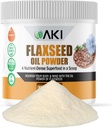 AKI 亜麻仁油粉末 - Omega-3 脂肪酸、繊維、および Lignans のようなエッセンシャル栄養素を詰め - 人工添加物から無料、理想的な品質成分で作られた(5.30oz/150g)