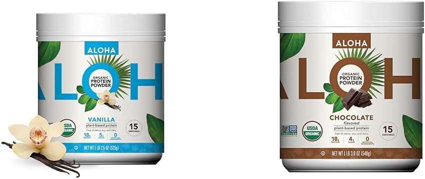 ALOHAの有機性植物によって基づく蛋白質の粉の束、バニラ19.6のoz及びチョコレート19.6のoz、15はそれぞれに役立ちます