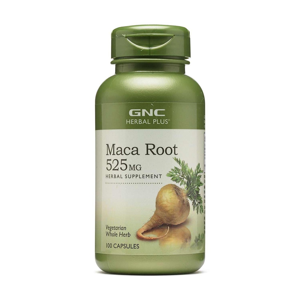 GNCの草のプラスのマカの根525mgは、Vitality、100カプセルを支えます