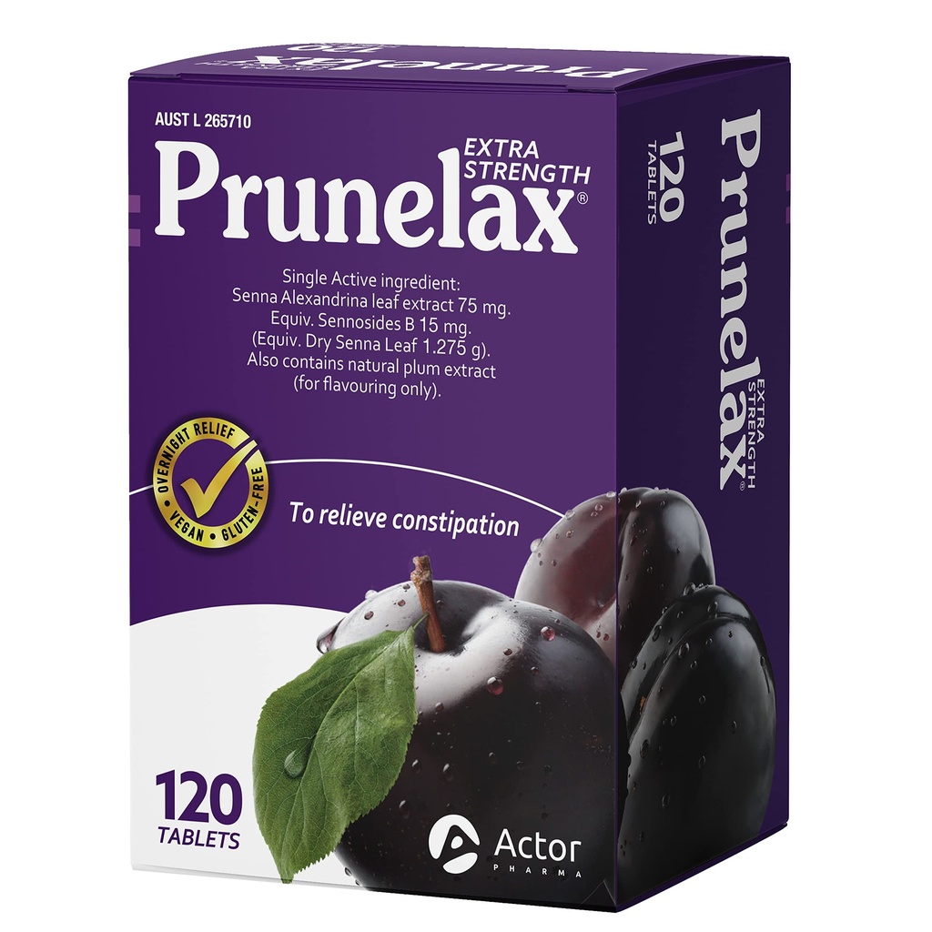 Prunelaxのタブレット - 余分強さの自然なLaxativeの補足は便秘の救助のための高力sennaを達成し、正常な腸の動き120のタブレットを貯えます