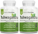 草の栄養物の有機性Ashwagandha 1300mgの最高の強さ、2本のびんのパック、Bioavailabilityのための黒いペッパーと120のカプセル