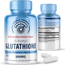 SアセチルL-グルタチオン300mg - 60の酸抵抗のカプセル、高いBioavailability Sのアセチルのグルタチオンは肝臓及び皮の健康、補足の酸化防止サポートカプセルのための補足します
