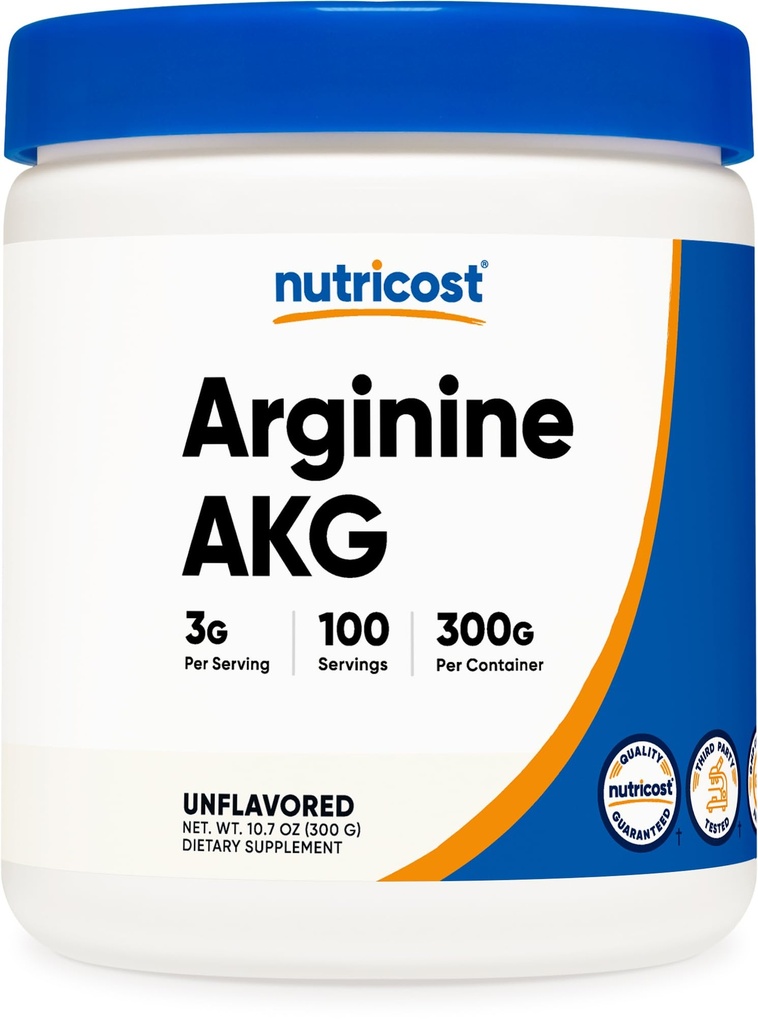NutricostアルギニンAKGパウダー300グラム(AAKG) - サービング&100サービングごとの3G - 純粋なアルギニンアルファケトグルタレート
