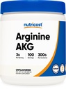 NutricostアルギニンAKGパウダー300グラム(AAKG) - サービング&100サービングごとの3G - 純粋なアルギニンアルファケトグルタレート