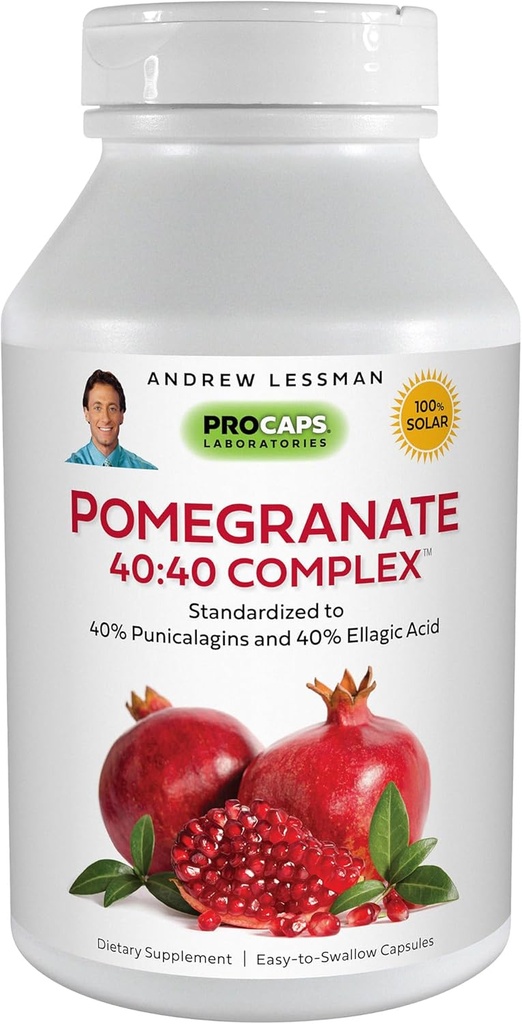 ANDREW LESSMAN Pomegranate 40-40コンプレックス360カプセル - 全身、高機能抽出物で、あなたの体をフリーラジカルダメージから保護します。 砂糖、カロリー、甘味料、保存料なし。 添加剤なし