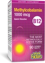 自然な要因、ビタミンB12のMethylcobalamin 1000のmcg、エネルギーおよび免疫の健康、菜食主義者のグルテンフリー、90のタブレット(90のサービング)のためのChewableサポート
