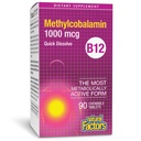 自然な要因、ビタミンB12のMethylcobalamin 1000のmcg、エネルギーおよび免疫の健康、菜食主義者のグルテンフリー、90のタブレット(90のサービング)のためのChewableサポート
