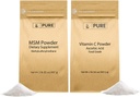 PUREの元のINGREDIENTSのビタミンCの粉及びMethylsulfonylmethane MSMの粉の束、2つのlb)常に純粋で、食事療法の補足
