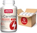 JarrowフォーミュラL-カルニチン500mg、栄養補助食品、セルラーエネルギー生産のサポート、50ベジーカプセル、50日の供給毎日(12パック)