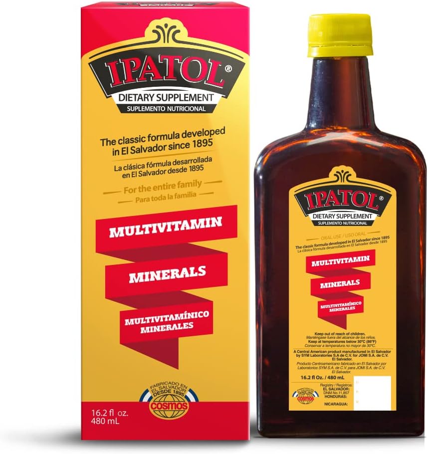 Multivitamin Supplement, Since 1895. Vitamin A, D, Calcium, Iron, Manganese, Sodium, Potassium. Suplemento multivitaminico, Desde 1895. Vitamina A, D, Calcio, Hierro, Etc. El Salvador