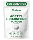 PurisureのアセチルLカルニチンの粉、250g、ALCARの粉、アミノ酸の補足、よりよい認知の性能のためのアセチルLカルニチンの補足および筋肉Enduranceのグルテンフリー、非GMO、500のサービング
