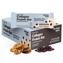 完全なコラーゲン蛋白質棒、グルテンフリーの草の餌のコラーゲン+ MCT オイル、低炭水化物、砂糖は、高タンパク質スナック、ケトダイエット食品、11gタンパク質、18g脂肪、3gネット炭水化物、チョコレートチップ、12バーを追加しました