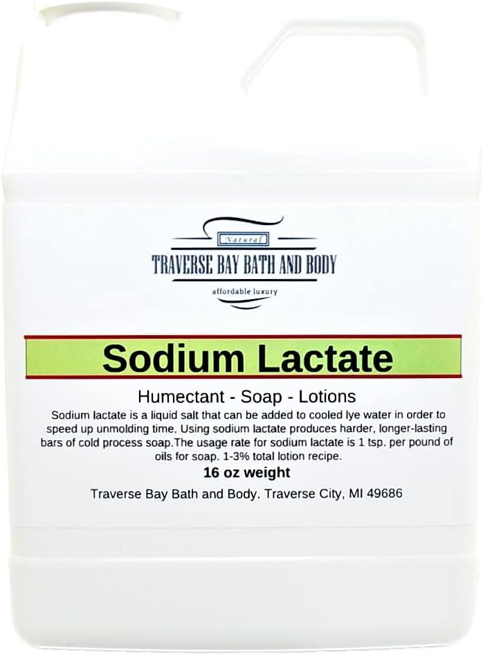 横断湾のBathおよびボディナトリウムの乳酸塩、16のoz、安全密封された容器。 米国で作られた60%の集中USPの自然な保存料