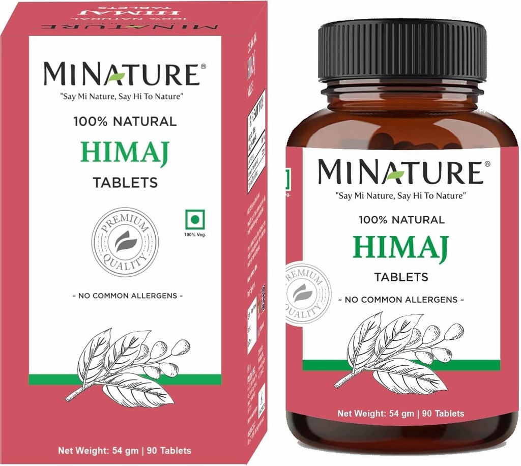 minature Himaj (Terminalia Chebula) Tablet| Plant-Based Supplements | Black Himej Powder Tablet | Choti Harad | Vegan, Gluten Free | 90 Tablet, (1000mg) 45 Days Supply