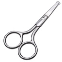 Small Scissors With Round Tip Design - Professional Grooming for Hair, Eyelashes, Nose, Eyebrow Trimming, Mustache - Will Not Hurt the Nasal Cavity