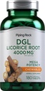 パイピングロックDGL Licorice Chewable錠4000mg | 180カウント | メガ効力消毒 | ハーブエキスサプリメント | ベジタリアン・非GMO