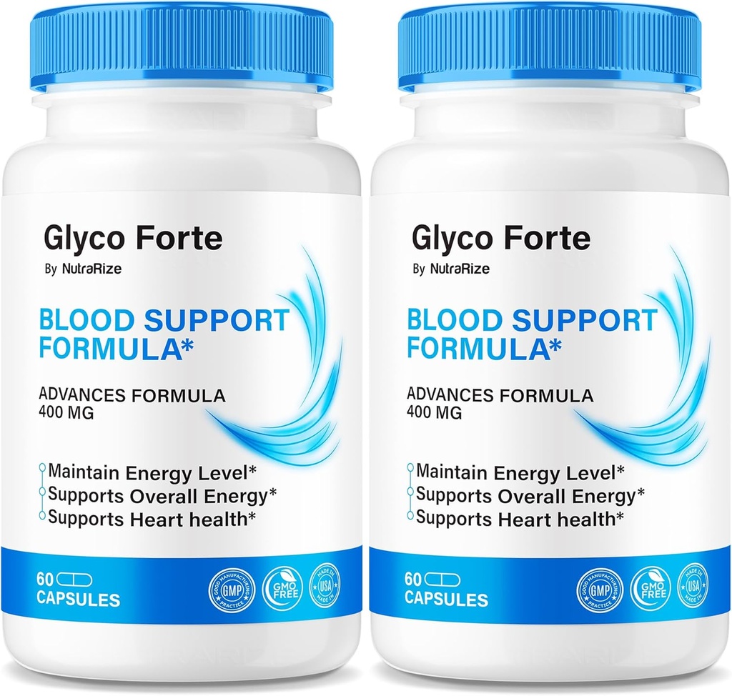 (2パック)Glyco Forteカプセル、全身の健康を維持するための公式GlycoForte、血循環をサポートするすべての自然な式、プレミアムGlyco Forte Pastillasレビュー(120カプセル)