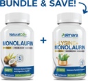 自然なキュア・ラボの束:優れたMonolaurin 600mg + L-Lysine + Monolaurin 1:1の比率