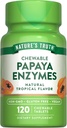Nature's Truth Papaya Enzyme Chewable タブレット | 120 カウント | 完全菜食主義者、非GMO&グルテンフリー 消化用サプリメント | 天然熱帯味