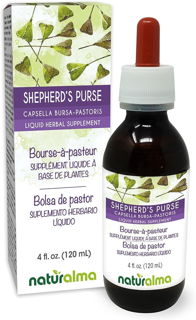 ナチュラルマ・シェパードの財布(カペラ・ブルサ・パストリ)ハーブアルコールフリーのチンキ - 4 fl oz 液体エキス ドロップ - ハーブサプリメント - ビーガン