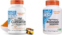 C3のコンプレックス及びBioPerine 500mg及び3000 GDU Bromelainのプロテオリンの消化性酵素の補足、サポート健康な消化器が付いているTurmeric Rootからの医者のベストDRB-00107の高い吸収のクルクミン