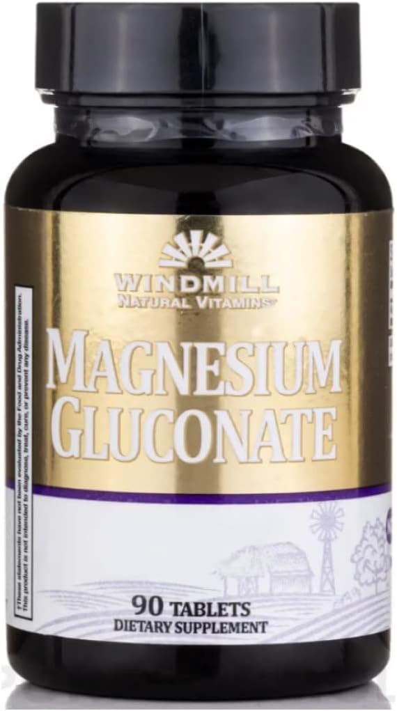 5つのWINDMILL MAGNESIUM GLUCONATE 500MG 90のタブレットの特別なパック