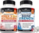 BioSchwartz Daily Multivitamin for Women 50 & Over (1 Month Supply) Plus Bone Strength Mineral Supplement with Calcium and Magnesium (1 Month Supply)