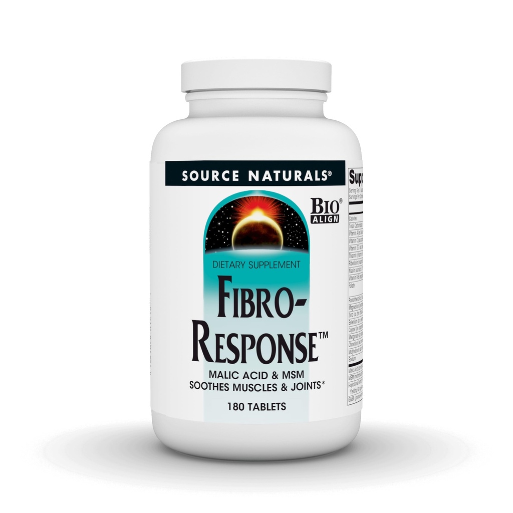 源のNaturals Fibro応答の生物一直線の酸及びMSM、180のタブレット