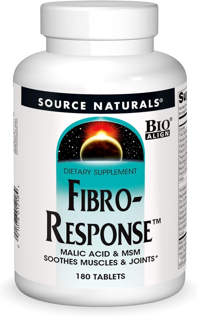 源のNaturals Fibro応答の生物一直線の酸及びMSM、180のタブレット